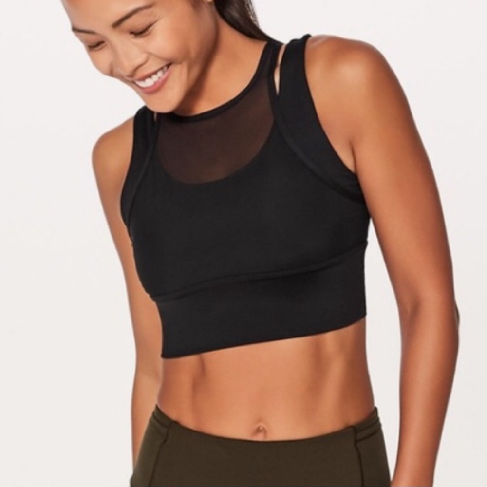 Dropped From $28-Lululemon Athletica Black Mesh Sports Bra